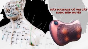 Máy massage cổ vai gáy dạng bấm huyệt chứa các viên bi xoay tròn